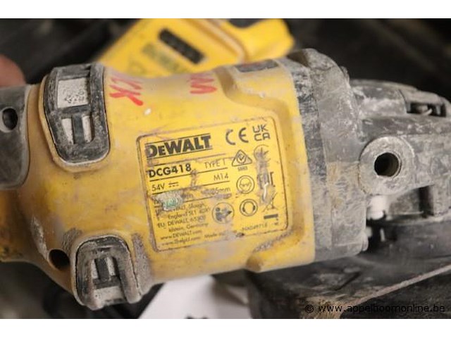 Accu haakse slijptol dewalt dcg418 - afbeelding 4 van  4