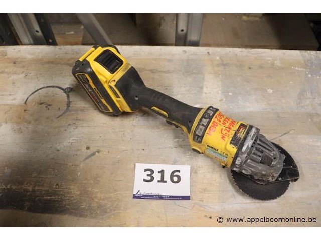 Accu haakse slijptol dewalt dcg418 - afbeelding 3 van  4