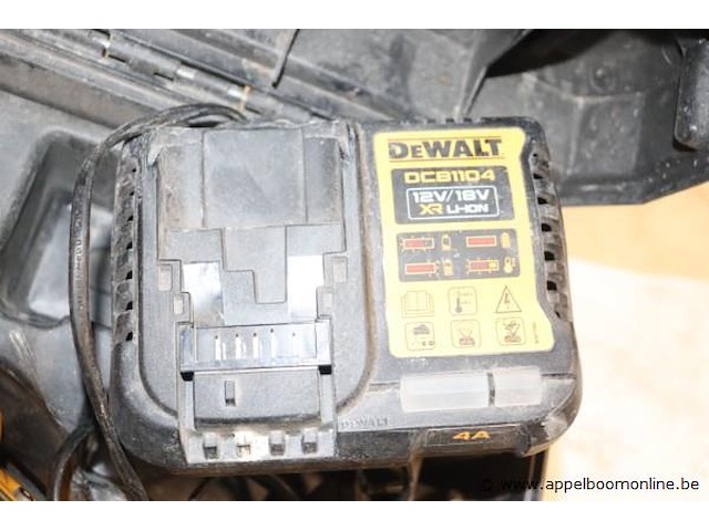 Accu haakse slijptol dewalt, vv oplader en extra batterij - afbeelding 2 van  3