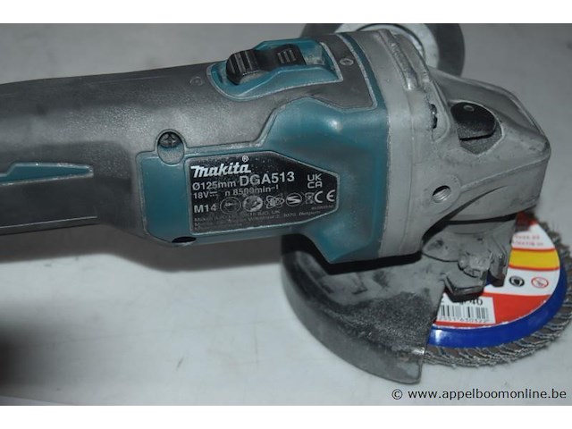 Accu haakse slijptol makita dga513, werking niet gekend - afbeelding 2 van  2