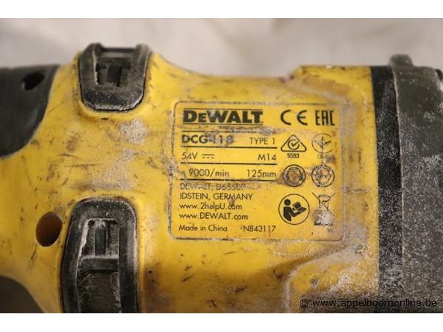 Accu haakse sliptol dewalt dcg418 - afbeelding 3 van  3
