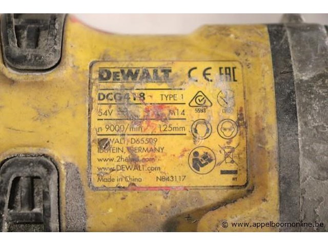 Accu haakse sliptol dewalt dcg418 - afbeelding 3 van  3