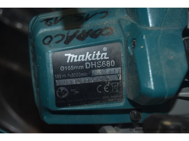 Accu handcirkelzaag makita dhs680 zonder batterij - afbeelding 2 van  2
