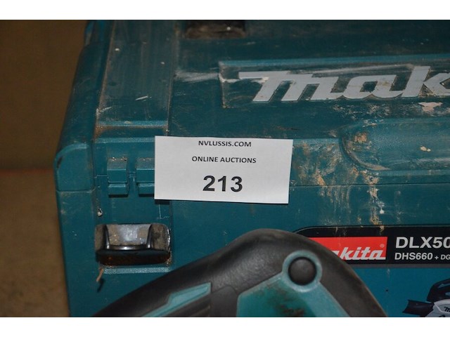 Accu handcirkelzaag makita dlx660 met lader en accu in koffer , accu reciprozaag makita zonder lader zonder accu djr186 (3,16) - afbeelding 3 van  9