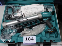 Accu kitspuit - makita - dcg180 oplader - makita - dc18rc toebehoren - handleiding, koffer - afbeelding 1 van  3