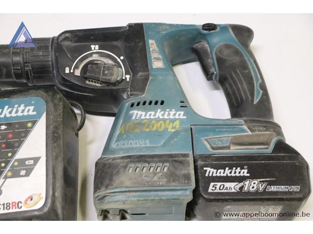 Accu klopboorhamer - makita - dhr-200 oplader - makita - dc18rc - afbeelding 2 van  3