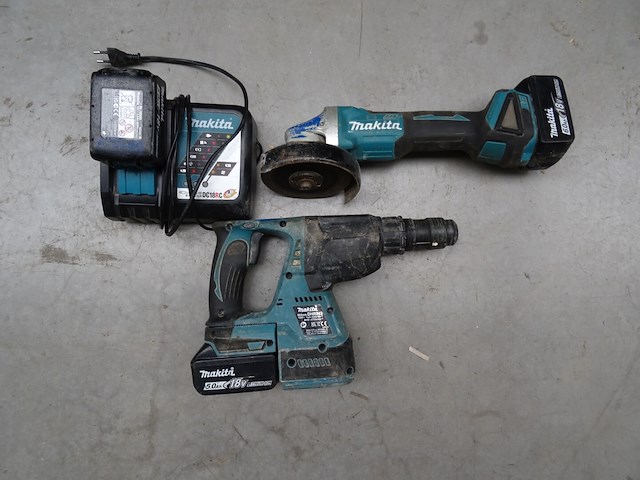 Accu klopboorhamer + accu haakse slijper makita - afbeelding 2 van  6