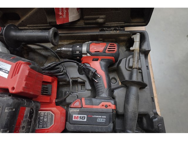 Accu klopboorhamer + accu vijsmachine milwaukee - afbeelding 3 van  3