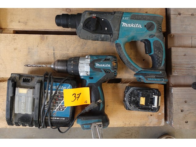 Accu klopboorhamer + boormachine makita - afbeelding 1 van  6