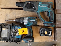 Accu klopboorhamer + boormachine makita - afbeelding 1 van  6