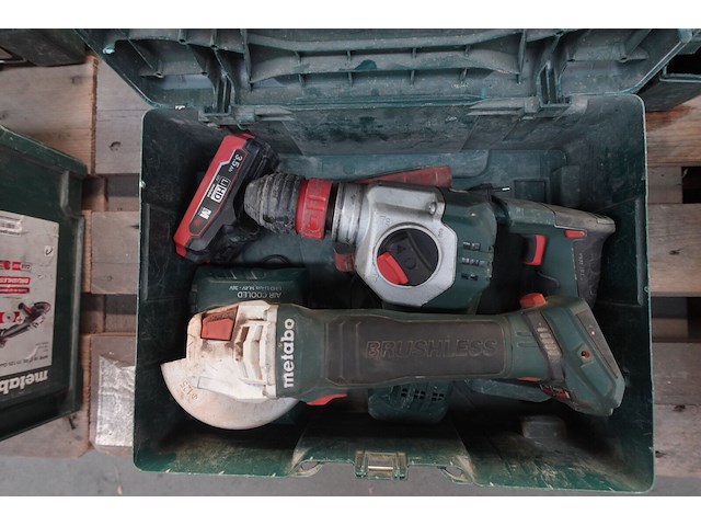 Accu klopboormachine + haakse slijper metabo - afbeelding 2 van  6