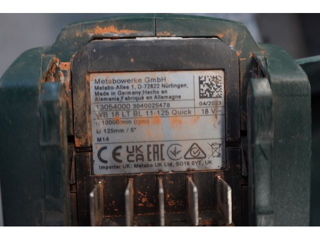 Accu klopboormachine + haakse slijper metabo - afbeelding 4 van  6