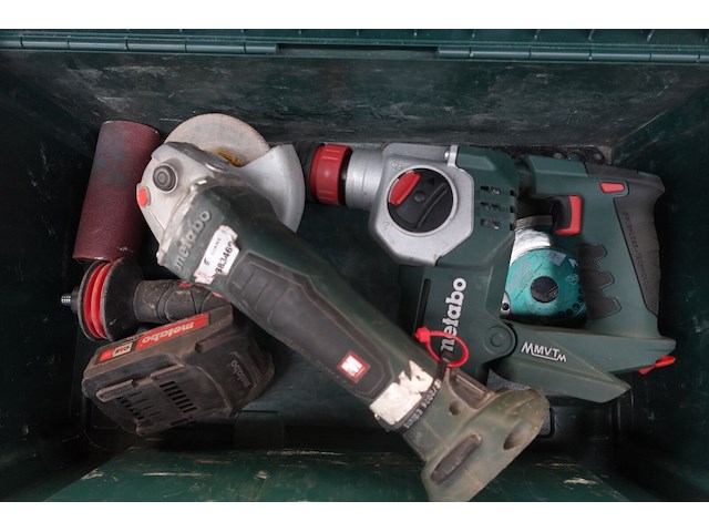Accu klopboormachine + haakse slijper metabo - afbeelding 2 van  6