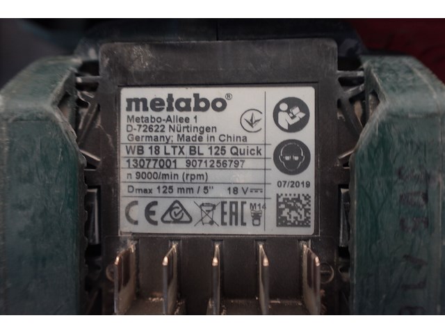Accu klopboormachine + haakse slijper metabo - afbeelding 4 van  6