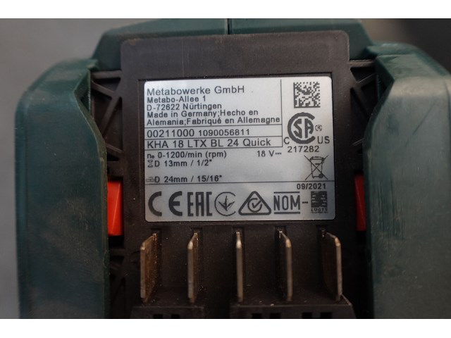 Accu klopboormachine + haakse slijper metabo - afbeelding 6 van  6