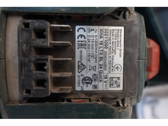 Accu klopboormachine metabo + hepa filter - afbeelding 3 van  5