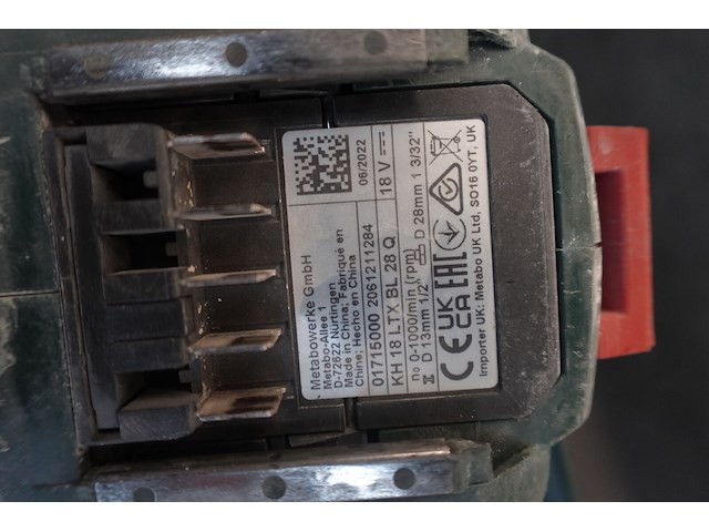 Accu klopboormachine metabo + hepa filter - afbeelding 3 van  5