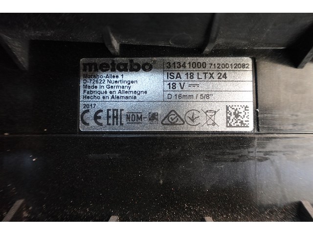 Accu klopboormachine metabo + hepa filter - afbeelding 5 van  5