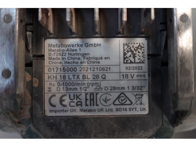 Accu klopboormachine metabo - afbeelding 3 van  3