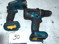 Accu looplmap en boormachine makita, zonder batterij, werking niet gekend