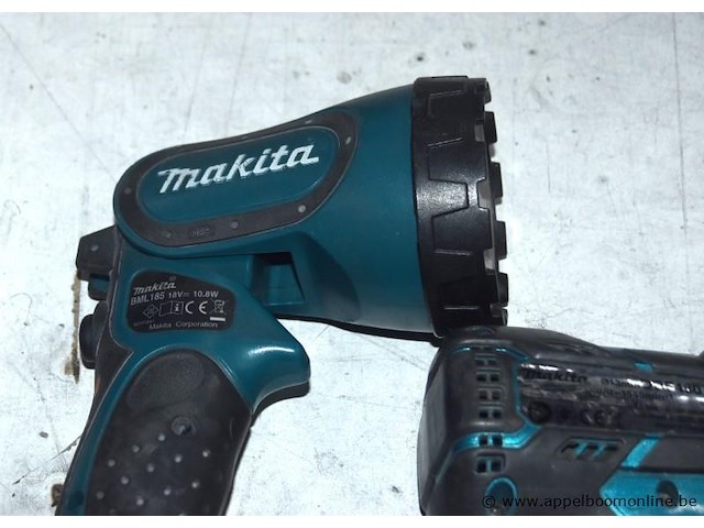 Accu looplmap en boormachine makita, zonder batterij, werking niet gekend - afbeelding 2 van  3