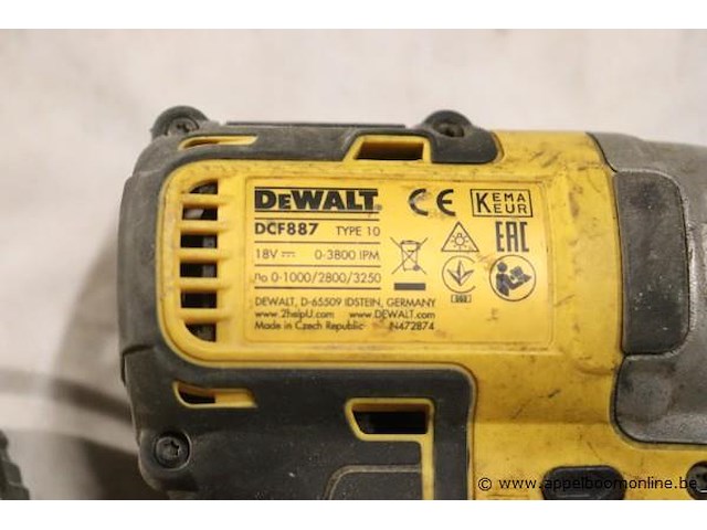 Accu moerenaanzetter dewalt dcf887, vv oplader - afbeelding 4 van  4