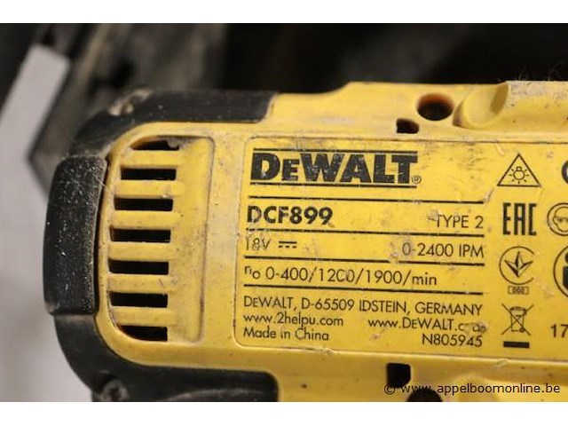 Accu moerenaanzetter dewalt dcf899 - afbeelding 4 van  4