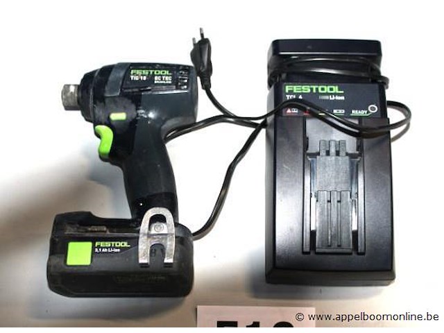 Accu moerenaanzetter festool tic 18, vv oplader, werking niet gekend - afbeelding 1 van  2