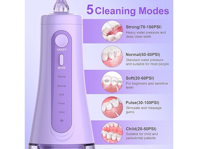 Accu monddouche / oral irrigator - afbeelding 5 van  5
