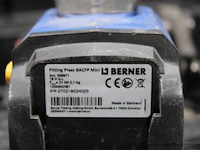 Accu persmachine - berner bacfp mini - li-power 18v oplader - berner toebehoren - persbekken, koffer - afbeelding 2 van  2