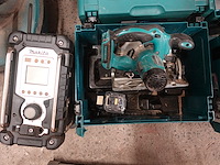 Accu radio + afkortzaagmachine makita