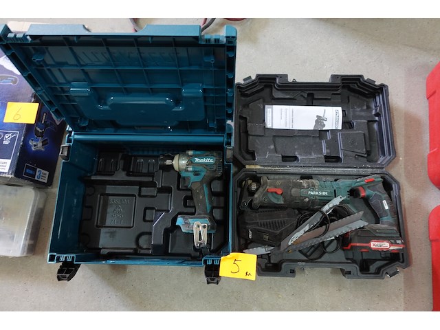 Accu reciperozaag parkside + accu slagmoersleutel makita - afbeelding 1 van  4