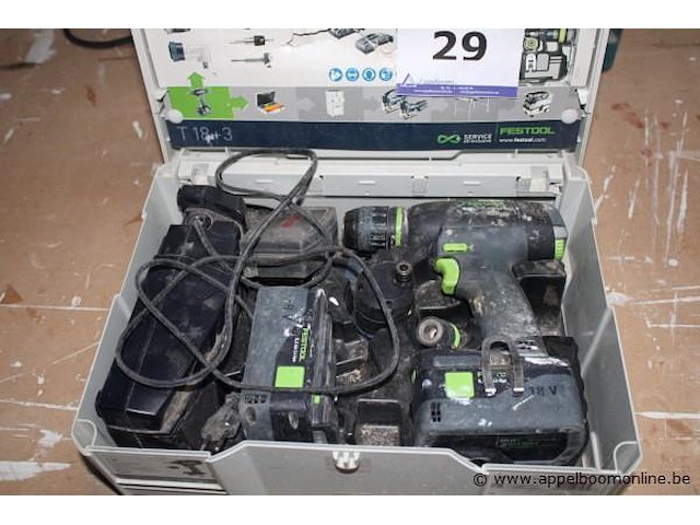 Accu schroefmachine festool plus lader en batterij - afbeelding 1 van  2
