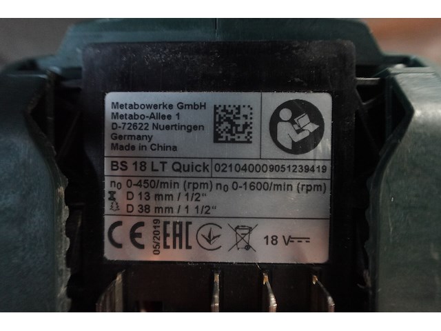 Accu schroefmachine + haakse slijper metabo - afbeelding 3 van  5