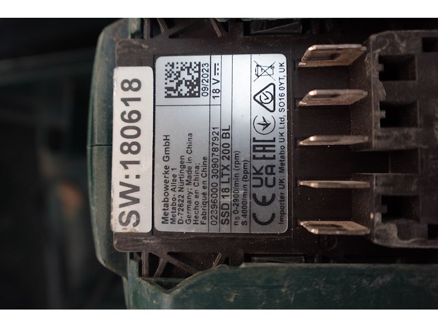 Accu schroefmachine metabo - afbeelding 3 van  3