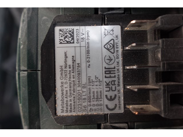 Accu schroefmachine metabo - afbeelding 3 van  3