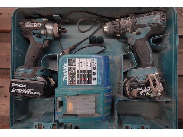 Accu schroefmachine+ slagmoermachine makita - afbeelding 2 van  7