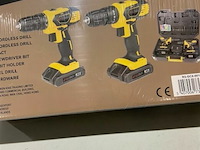 Accu schroefmaschine 21v 2 stuks in koffer 1 met klopfunctie - afbeelding 3 van  3