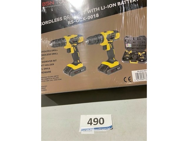 Accu schroefmaschine 21v 2 stuks in koffer - afbeelding 3 van  3