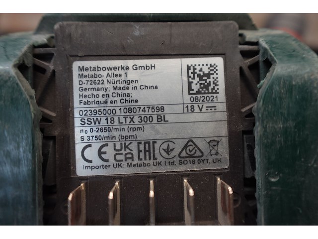 Accu set metabo - afbeelding 4 van  8