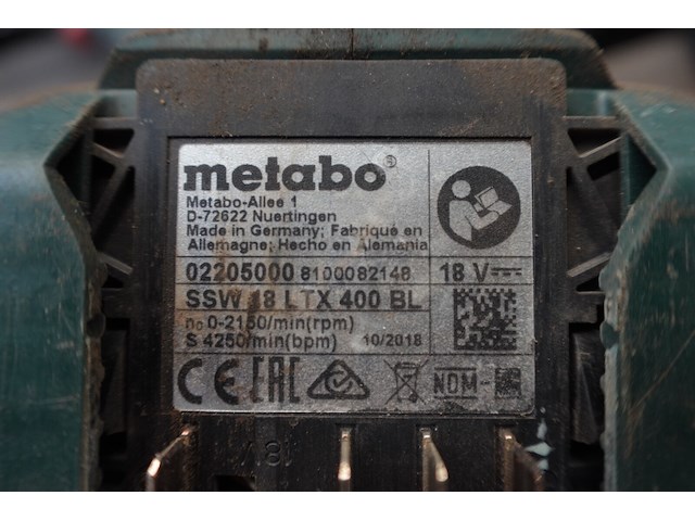 Accu set metabo - afbeelding 6 van  8