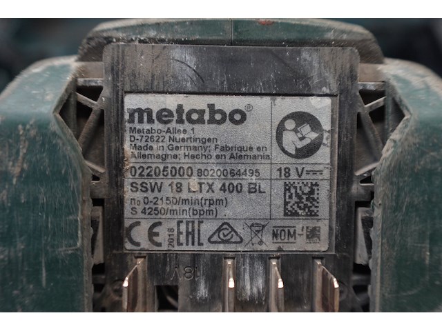 Accu slagmoermachine metabo - afbeelding 3 van  3