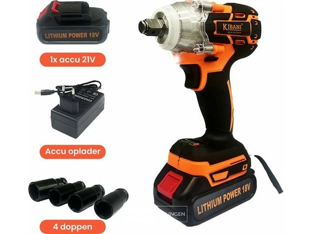 Accu slagmoersleutel - afbeelding 1 van  4