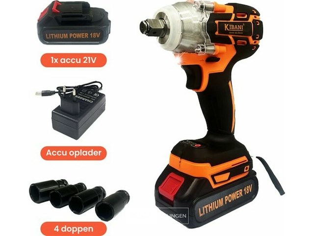 Accu slagmoersleutel - afbeelding 1 van  6