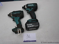 Accu slagschroevendraaier - makita - dtd154 accuboormachine - makita - dhp481 accu - makita - 18v 5.0ah