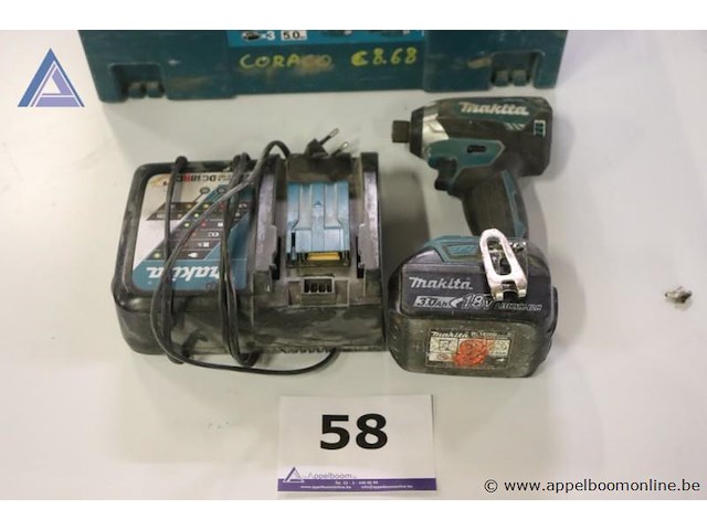 Accu slagschroevendraaier - makita - dtd154 oplader - makita - dc18rc - afbeelding 1 van  3