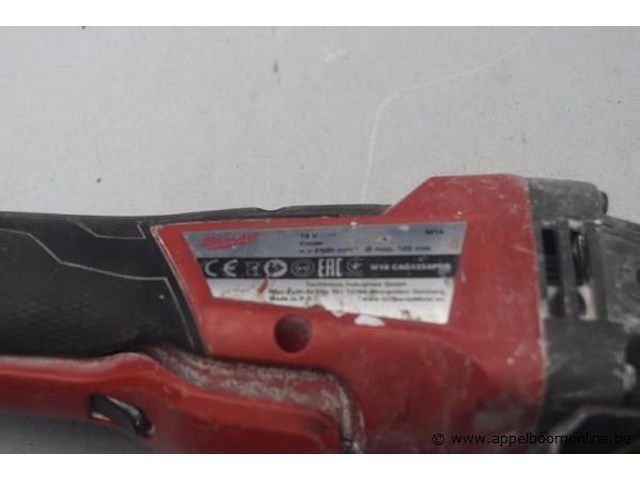 Accu slijpmachine milwaukee m14, met batterij, zonder lader, werking niet gekend - afbeelding 2 van  3