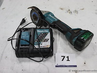 Accu slijptol makita dga508, vv oplader, werking niet gekend - afbeelding 1 van  3