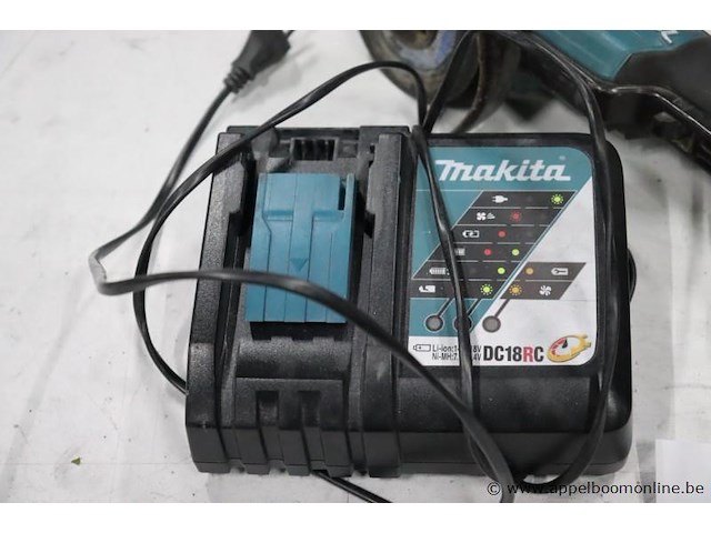 Accu slijptol makita dga508, vv oplader, werking niet gekend - afbeelding 2 van  3