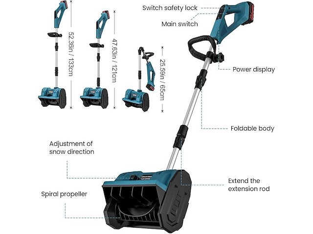 Accu-sneeuwblazer - afbeelding 1 van  6